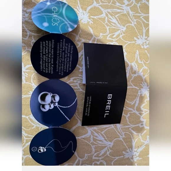 BREIL CHAOS Adjustable Necklace with Polished & Satin Steel Spheres EUC - Picture 4 of 12